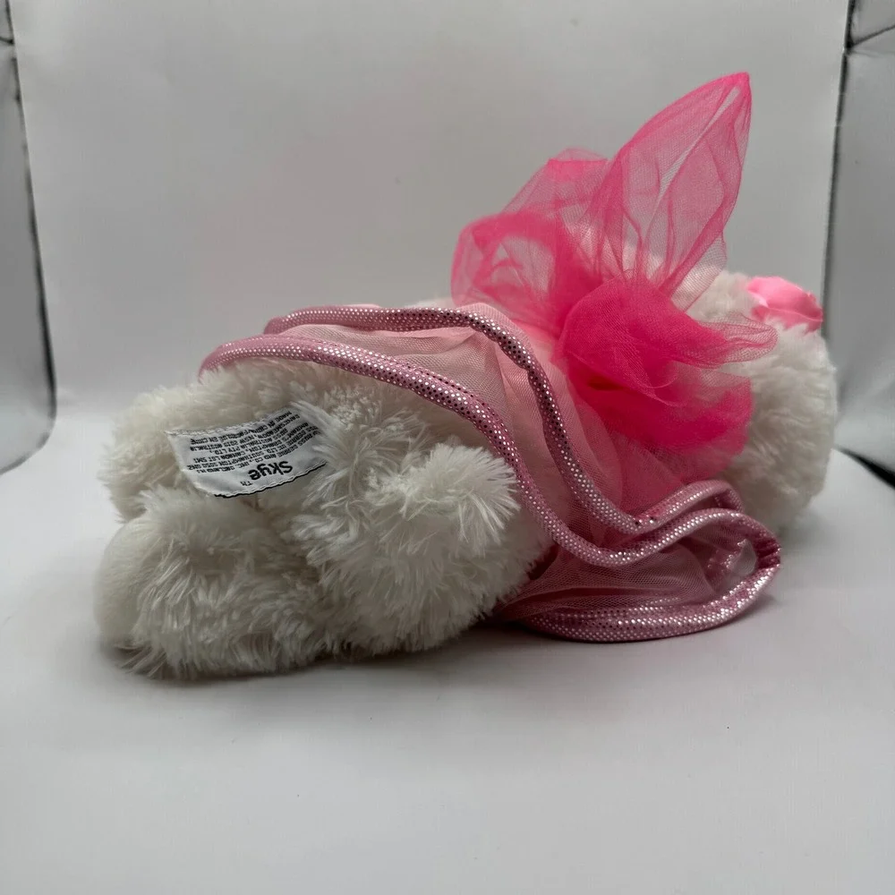 Russ Berrie Skye Plush Dog Kids Small White Pink Ballerina Tutu Stuffed Animal